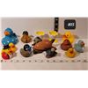 Image 1 : Sask. Made Rock Ducks, duck feet egg cups & assorted rubber ducks.
