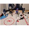 Image 2 : Hockey rink, playmobile Players & Oiler merchandise.