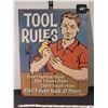 Image 1 : Tool Rules metal sign.