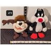 Image 1 : Warner Bros. Collectable Plush Taz & Sylvester.
