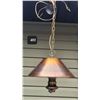 Image 1 : Late century, Copper look swag lamp. Working