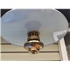 Image 4 : Late century, Copper look swag lamp. Working