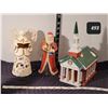 Image 1 : Christmas lot. Angel, St. Nicholas & Dickens holiday village church.