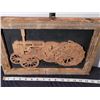 Image 3 : Craig Dahlin hand scrolled, John Deere vintage tractor, framed with barn board.