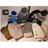 Image 1 : Winter lot. 2pr. Wool mitts, toques & mitts.