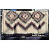 Image 1 : Vintage Aztec design mohair wool bed throw.