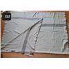 Image 1 : Vintage double, grey wool, trapper point blanket. Made in England for Eaton's Canada.
