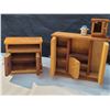 Image 4 : Group of handmade wooden doll house furniture.