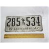 Image 1 : 604. 1947 Louisiana License Plate