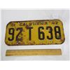 Image 1 : 609. 1947 California Licence Plate