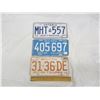 Image 1 : 619. Lot of 3 BC and Ontario Licence Plates