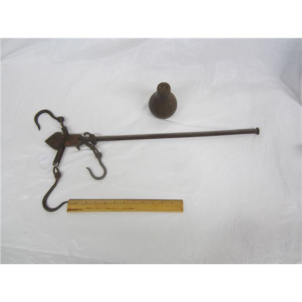Pelt Cast 627. Antique Fur Trade Pelt Weighing Scale Cast Iron with Weight ...
