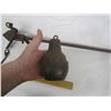 Image 5 : 627. Antique Fur Trade Pelt Weighing Scale Cast Iron with Weight