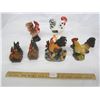 Image 1 : 648. Lot of 6 Vintage Chicken Ornaments