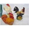 Image 3 : 649. Lot of 4 Vintage Large Chicken Ornaments