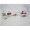 Image 3 : 653. Lot of 4 Antique Condiment Jars and Tea Pot