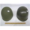 Image 1 : 682. 2 WW2 Army US. Helmets Fiber Glass with Webbing