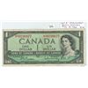 Image 1 : 1954 Modified Portrait $1 Replacement note. Beattie-Rasminsky signatures. *H/Y Replacement Prefix. B