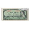 Image 1 : 1954 Modified Portrait $1 Replacement note. Beattie-Rasminksy signatures. *B/M Replacement Prefix. B