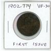 Image 1 : 1902 Canadian Large Cent. The first issue of Edward VII. VF-30. Nice.