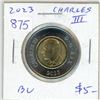 Image 1 : 2023 King Charles III Canadian $2 Toonie. First year of issue for the new king. Brilliant Uncirculat