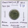 Image 1 : Constantius II. 324 -361 AE 4 copper. Rev: Roman soldier spearing fallen Persian horseman. Fine.