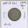 Image 1 : Newfoundland. 1894 Obverse 2 Silver 20 Cents. F-12.