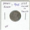 Image 1 : Hong Kong. 1898 Silver 10 Cents. Queen Victoria. VF.