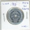 Image 1 : Laos. 1952 20 Cents. Elephants. Uncirculated.