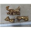 Image 1 : Brass ornament -two cats and a squirrel