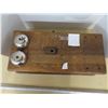 Image 1 : Oak wall telephone -has ringer and receiver inside