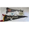 Image 2 : Lake Waskesiu cup n saucer, pennants and small RCMP plate