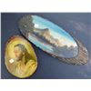 Image 1 : Jesus Christ picture on wood & Hand painted mountain lake scene