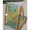 Image 2 : Super leaded glass window, Celtic knot design - 24.5"x36"