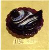 Image 1 : Purple and white Large Hen on nest Swirl