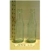 Image 1 : 2 Small Light Green- Embossed Coca-Cola Bottles