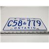 Image 2 : 1979 Ontario license plate - C58-779