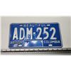 Image 1 : British Colombia license plate -ADM-252