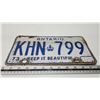 Image 2 : 1973 Ontario license plate - KHN-799