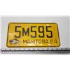 Image 1 : 1964 Manitoba license plate - 5M595