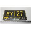 Image 1 : 1965 Manitoba license plate - BY127