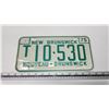 Image 1 : 1975 New Brunswick license plate - T10-530