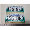 Image 1 : Pair of Manitoba license plates - ASG-860