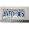 Image 1 : Ontario license plate - AVFD-965