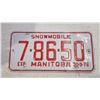 Image 1 : 1976 Manitoba license plate - 7-86-50 Snowmobile