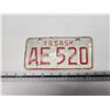 Image 1 : 1975 Saskatchewan small license plate - AE 520