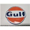 Image 1 : Gulf tin metal sign - 12" repro
