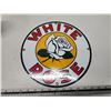 Image 1 : Very nice White Rose porcelain metal sign - 12" reproduction
