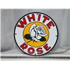 Image 2 : Very nice White Rose porcelain metal sign - 12" reproduction