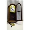 Image 2 : Wooden wood clock with key & pendulum